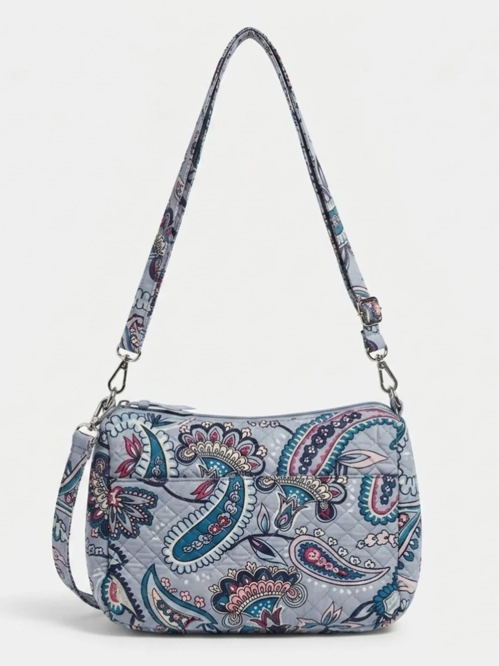 Vera Bradley Quilted Paisley Crossbody Bag and Wallet - Blue Paisley